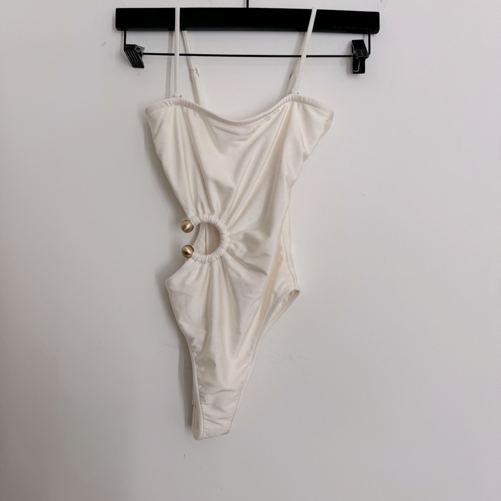 Cult Gaia Alta One Piece in Off White - Picture 4 of 14